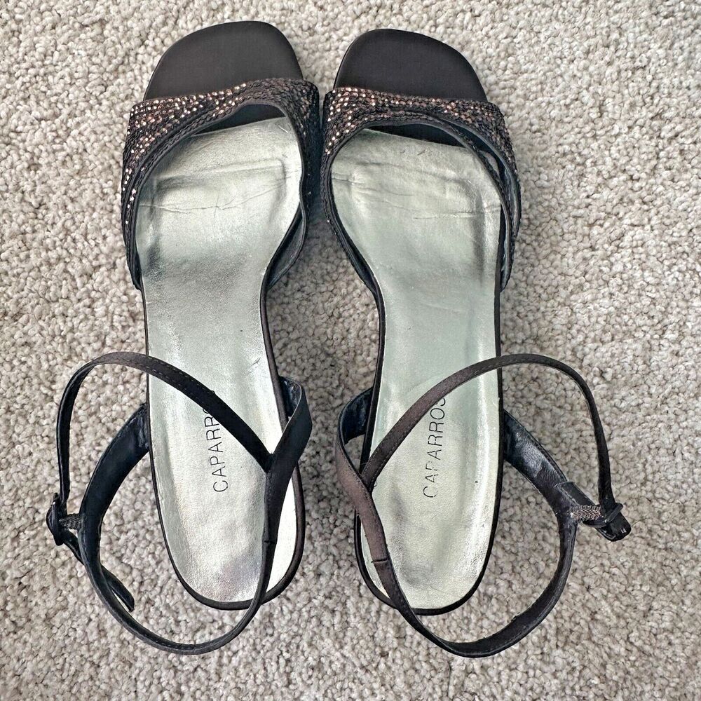Caparros Brown Sequin Strappy Heels Womens Size 9.5 - Picture 2 of 6